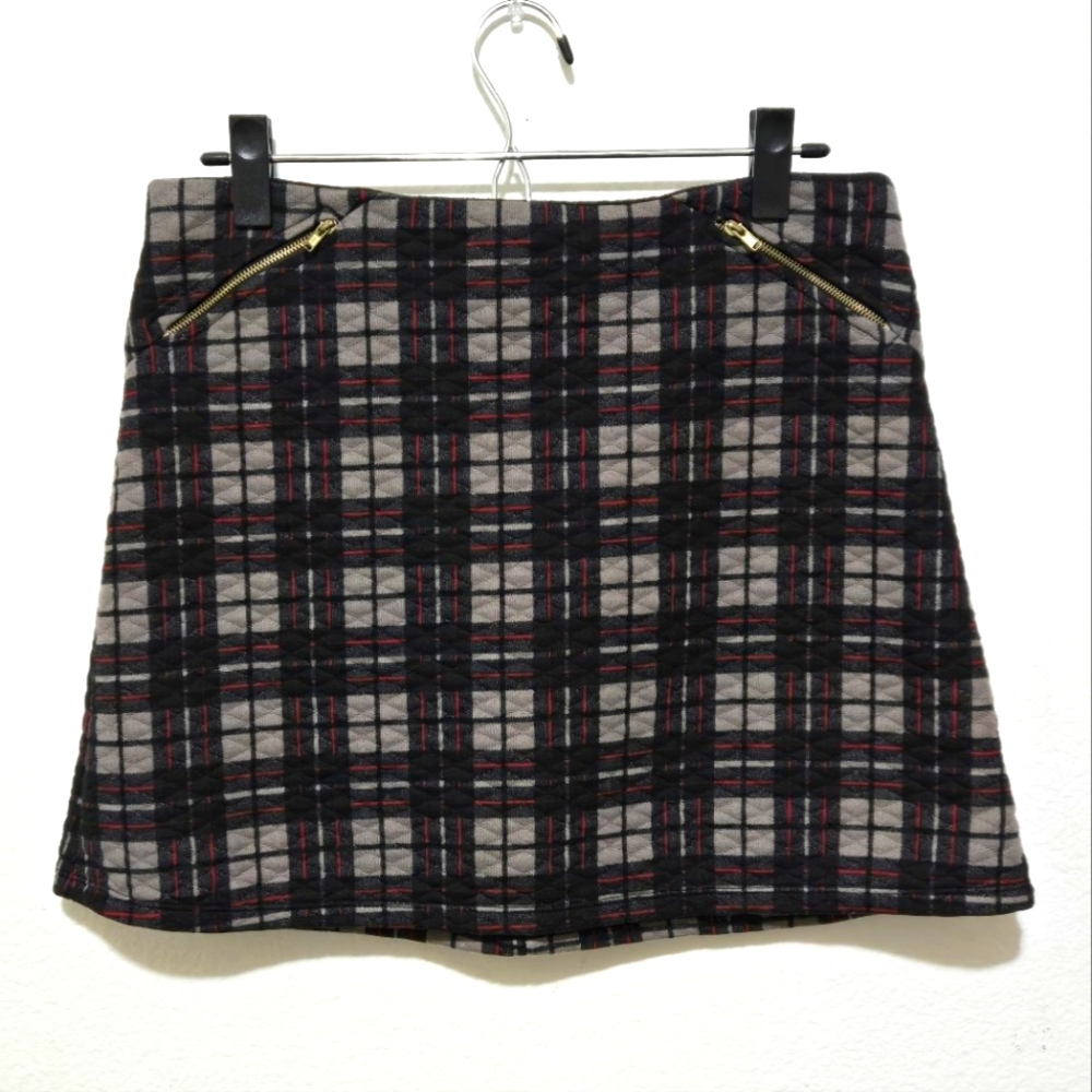 Princess Vera Wang Plaid Quilted Mini Skirt 90s Y2K Style Size 7